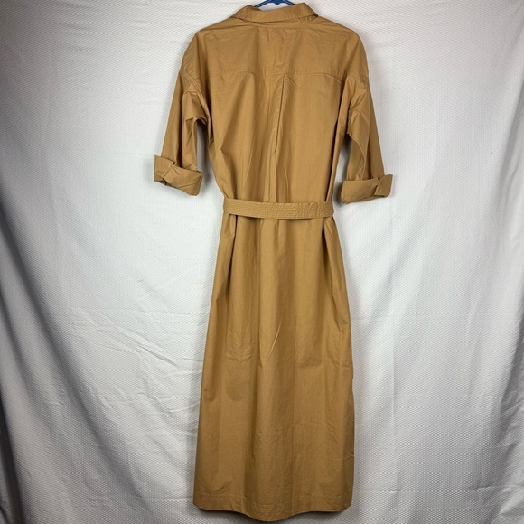 NEW LOFT Belted Pocket Midi Shirtdress Size 6 - Picture 3 of 6